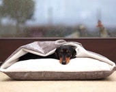 The Doggy Den Bed, Luxury Dog Bed from Designed for Dogs, Cave Dog Bed, Snuggle Bed, Terrier Burrow, Terrier Hole, Fleece, Nest