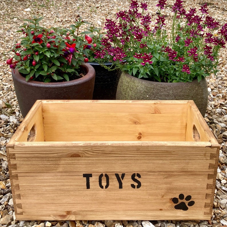 Rustic & Painted Wooden Toy Boxes Etsy