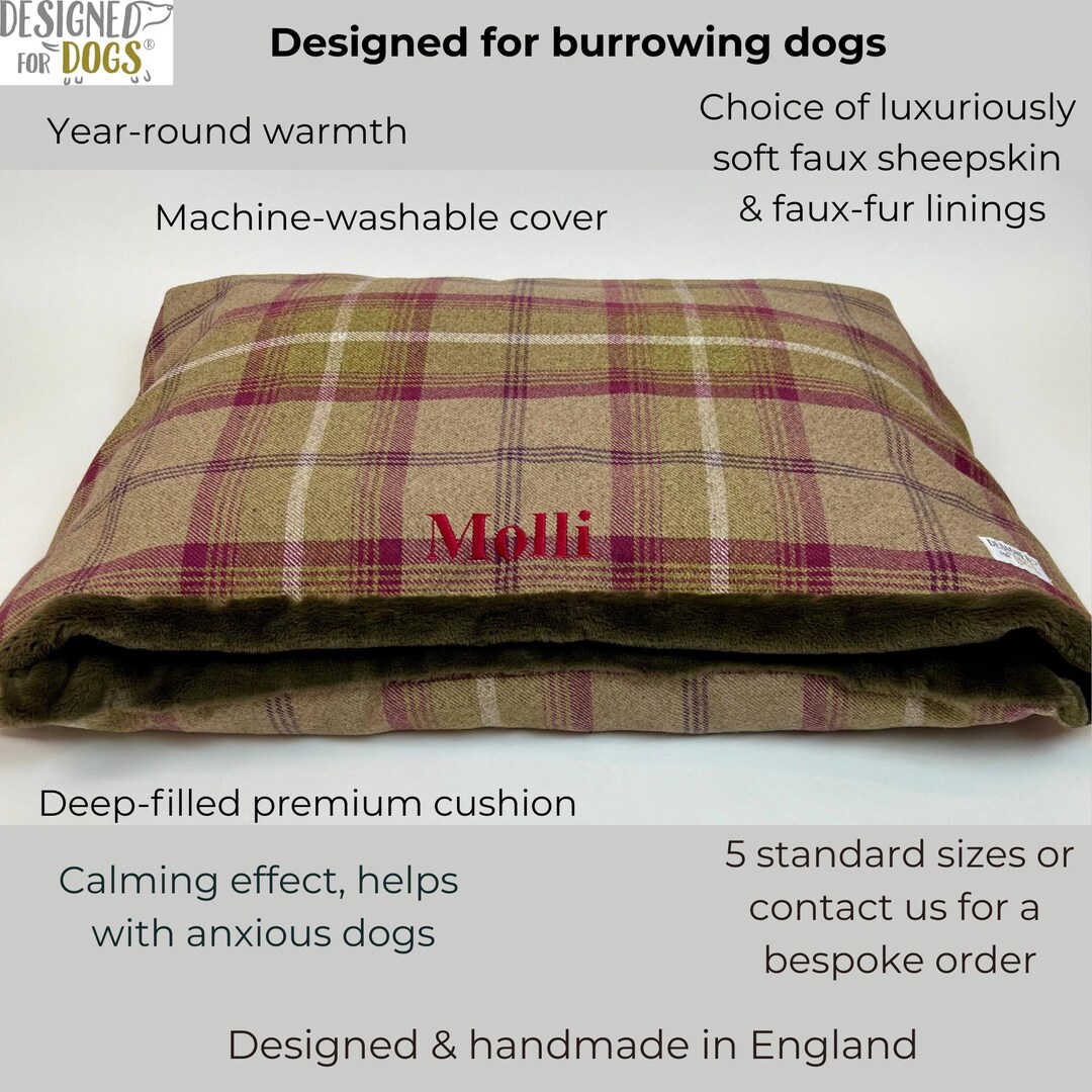 The Dog's Bed Orthopädisches Hundebett XL In Schwarz-Uhr-Tartan, 117x71x15 Cm, Wasserdicht Mit Memory-Schaum & Abnehmbarem Bezug – Für Große Hunde, Gelenkunterstützung & Erholsamen Schlaf