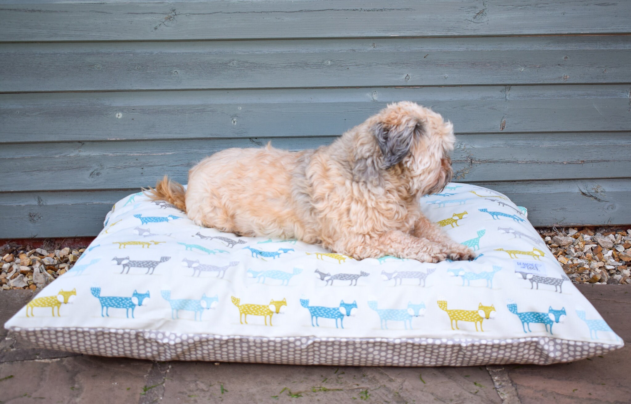 Teal Fox Luxury Pillow Dog Beds from Designed for Dogs Blue Etsy