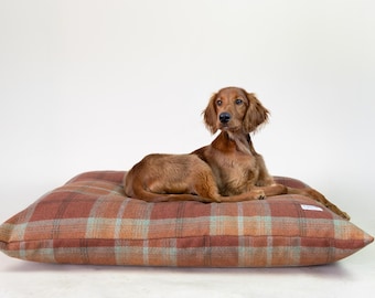 Handmade Tartan Pillow Dog Bed: Orthopedic Memory Foam
