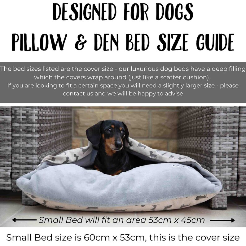 Pewter Grey Tweed Doggy Den Bed Etsy UK