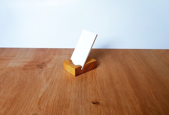 Standing Card Holder Wood Business Card Holder Wood Business Etsy