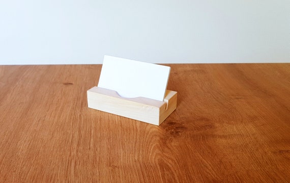 wood contact card holder wood business card stand wooden card etsy