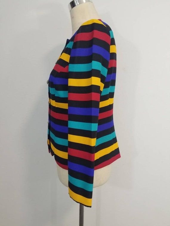 Colorful Vintage Blazer/ Rainbow/ Coat/ Jacket - image 5