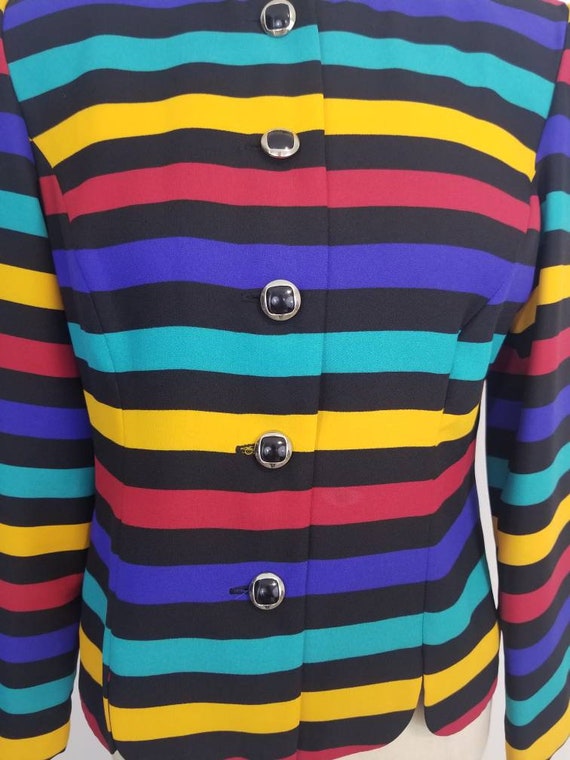 Colorful Vintage Blazer/ Rainbow/ Coat/ Jacket - image 2