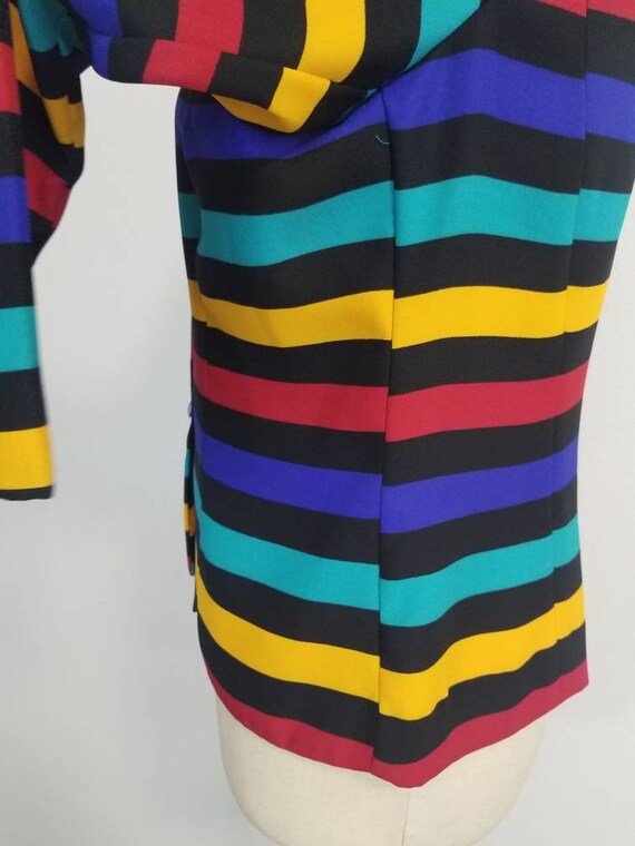 Colorful Vintage Blazer/ Rainbow/ Coat/ Jacket - image 6