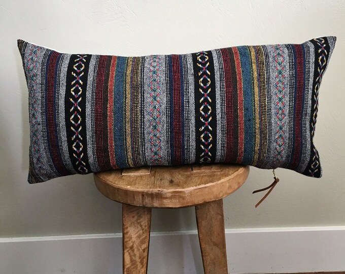 Multicolor Aztec Lumbar Pillow Cover Etsy