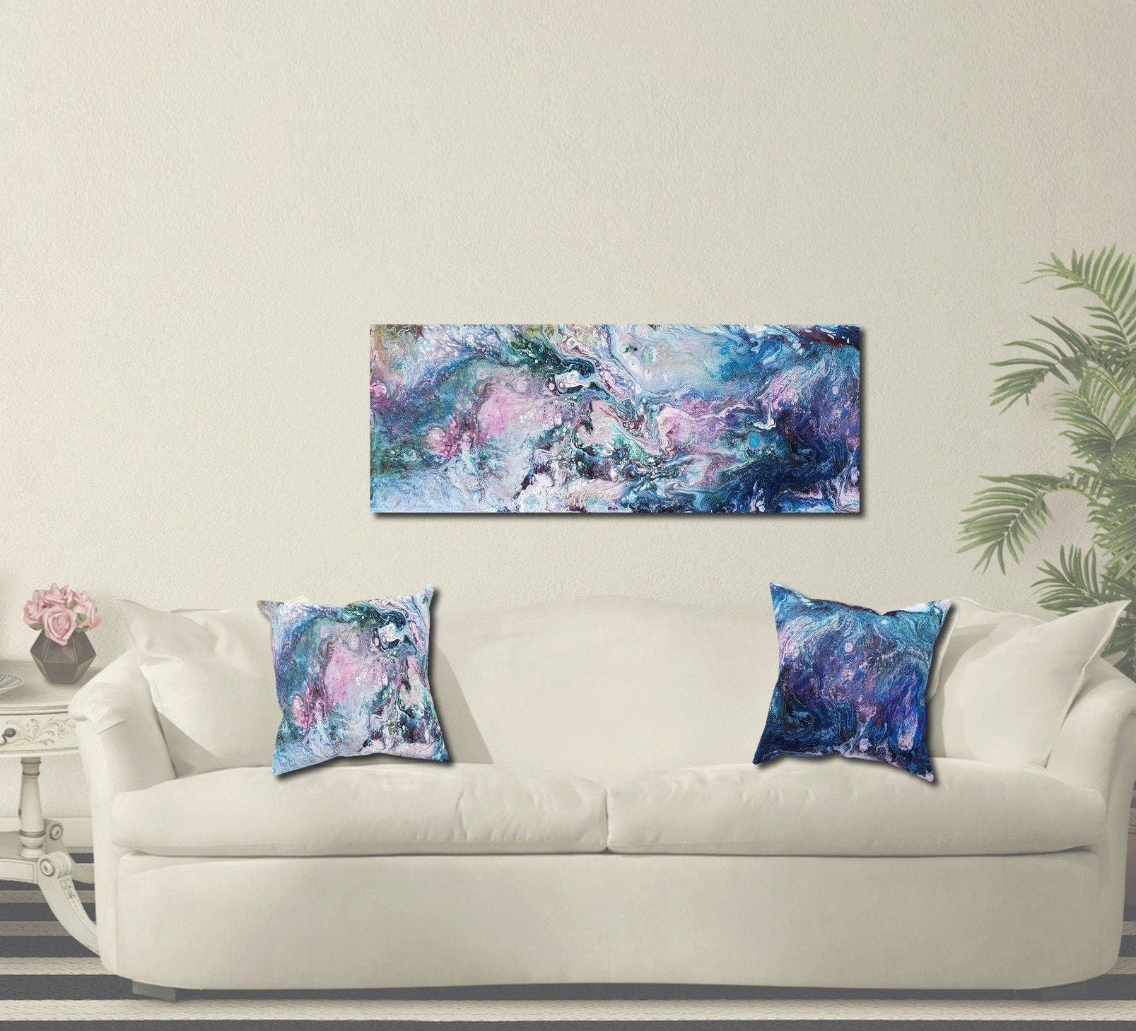 Love Those Colors Abstract 12x36 Canvas Print Wall Art Ces Etsy France
