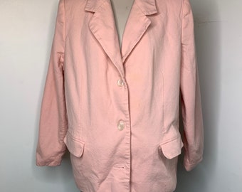 Blazer style veston sport rose bonbon années 80