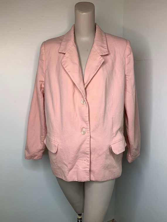 1980s Bubble Gum Pink Sport Coat Blazer - image 1