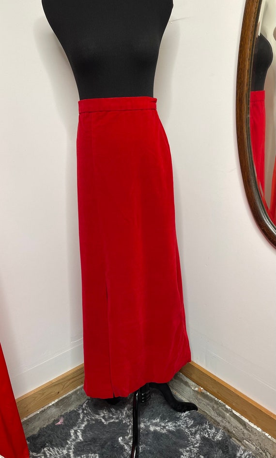 1960s Velvet Handmade High Waisted Skirt! - image 1