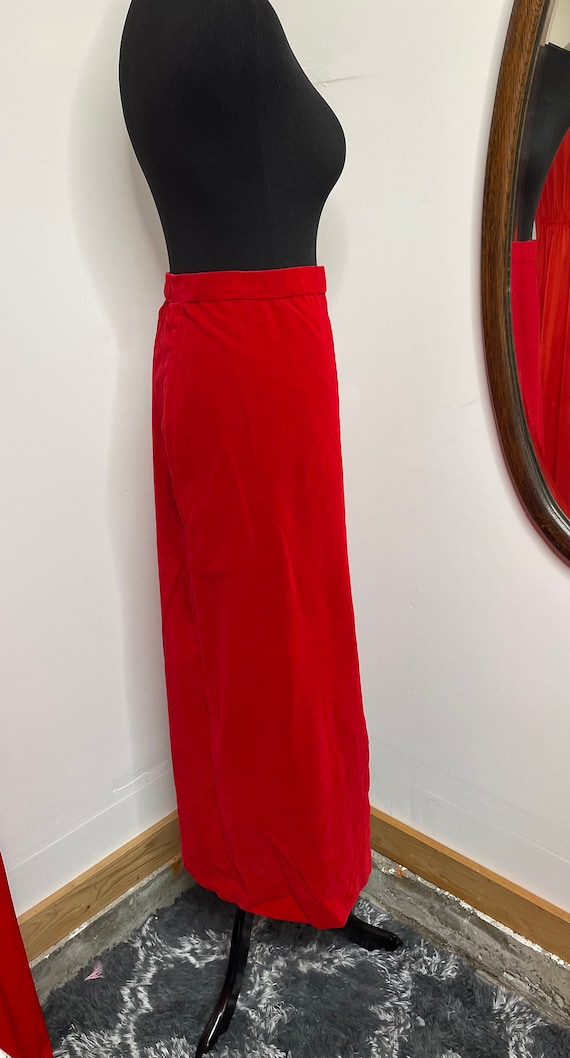 1960s Velvet Handmade High Waisted Skirt! - image 2