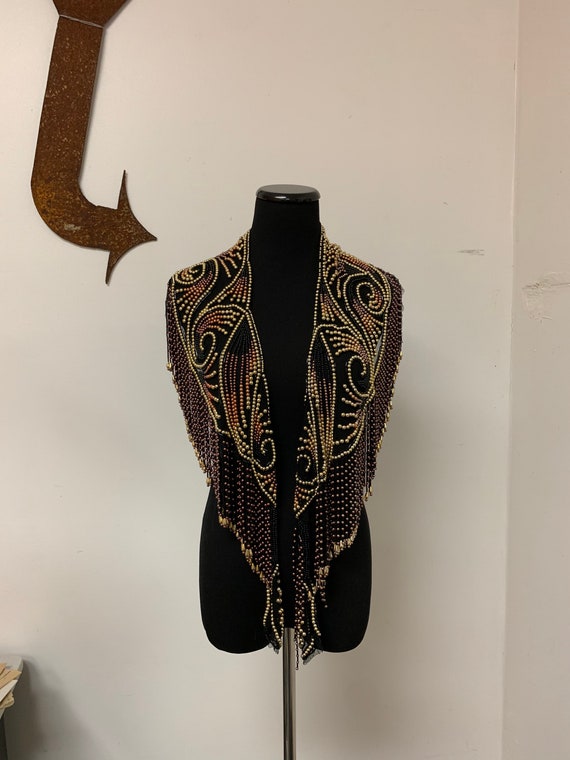 Sharmark Las Vegas Burlesque Beaded Shawl!