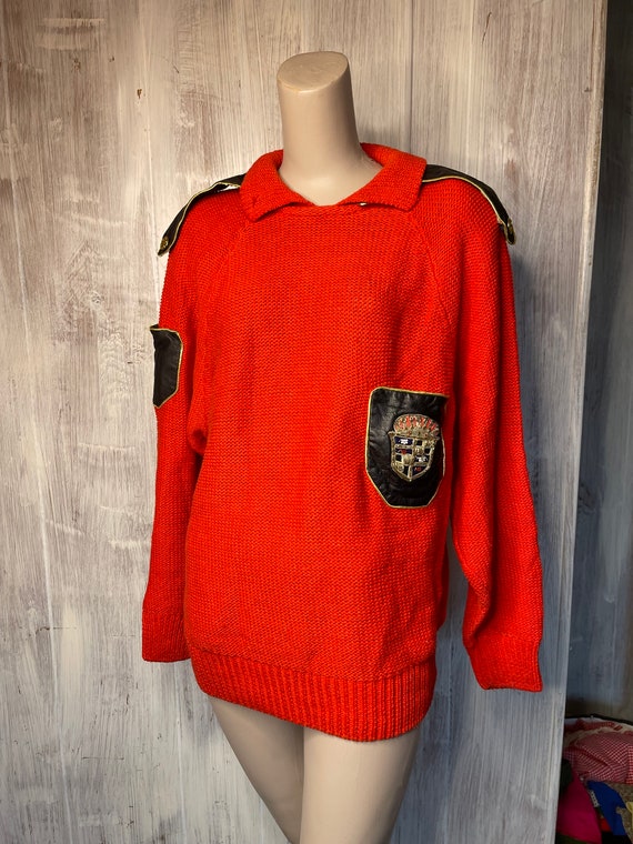 1990s Knitted Davantage Knitwear Red Sweater