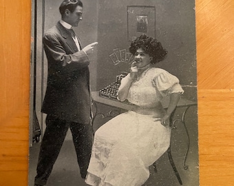 1900s RPPC Funny Romantic Postcard