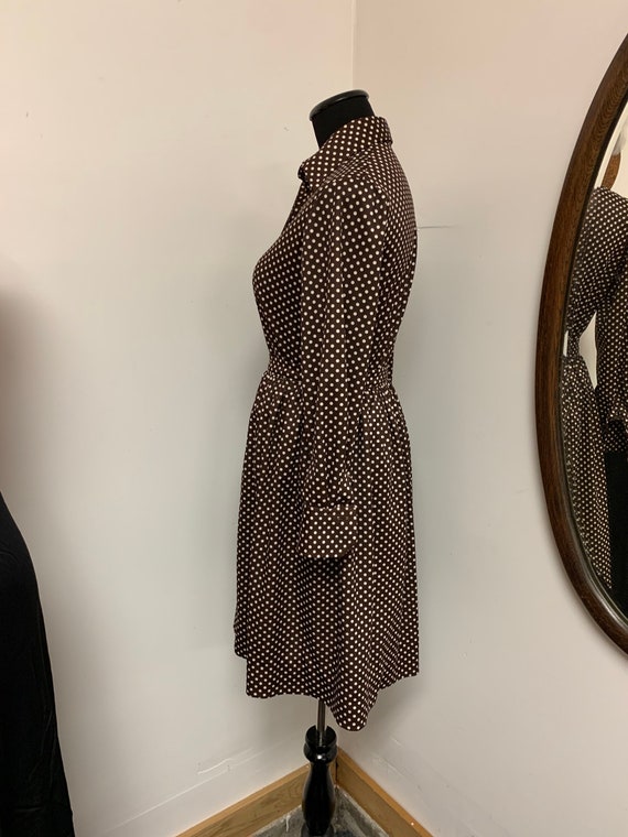1980s brown polka dot skirt set! - image 3