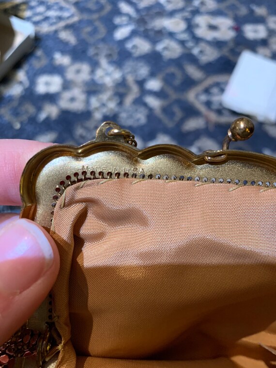 Vintage Whiting & Davis Co Mesh Bag with Box and … - image 9