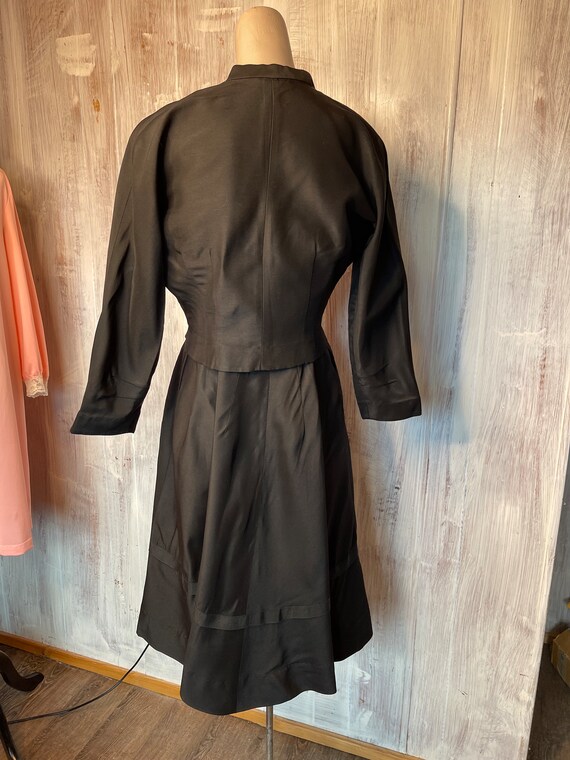 1960s Black L’Aiglon Dress and Shawl - image 5