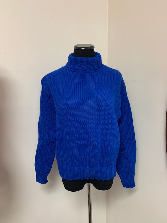 1960s Knitted Penney’s Knitwear Blue Sweater