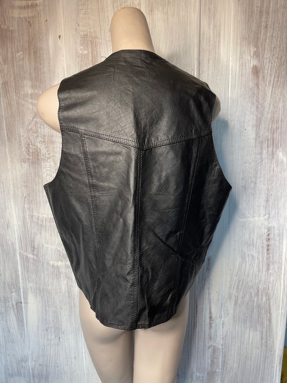 Vintage Large Hot Leathers Leather Vest - image 3