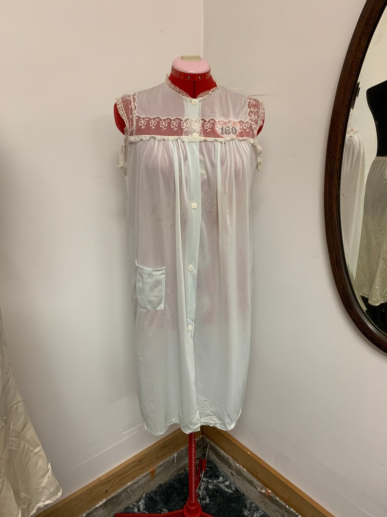 1960s Wonder Maid Blue Lingerie Nightgown image 1