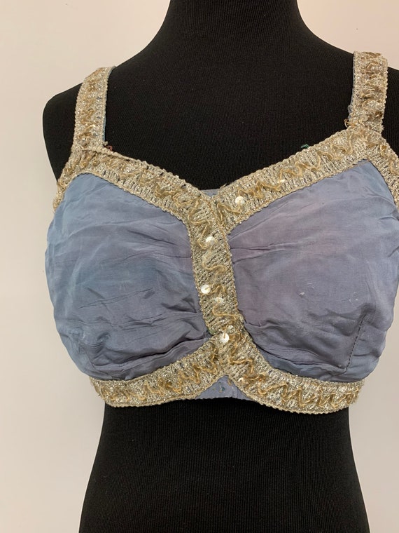 Antique 1940’s Burlesque Bra Handmade - image 5