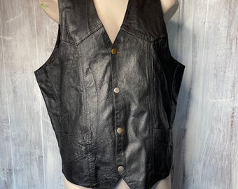 Vintage Large Hot Leathers Leather Vest