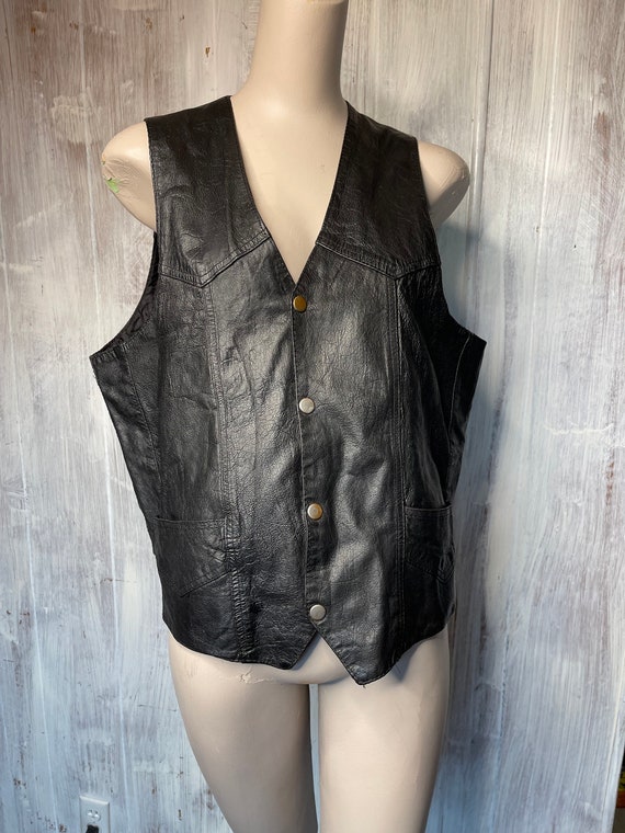 Vintage Large Hot Leathers Leather Vest - image 1