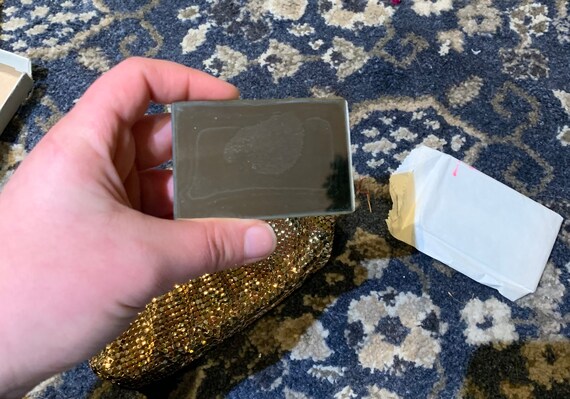 Vintage Whiting & Davis Co Mesh Bag with Box and … - image 4