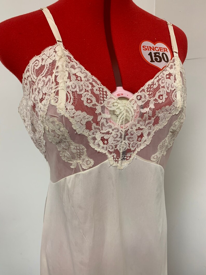 1960s Gaymode Penney\u2019s Vintage Cream Lingerie Slip!