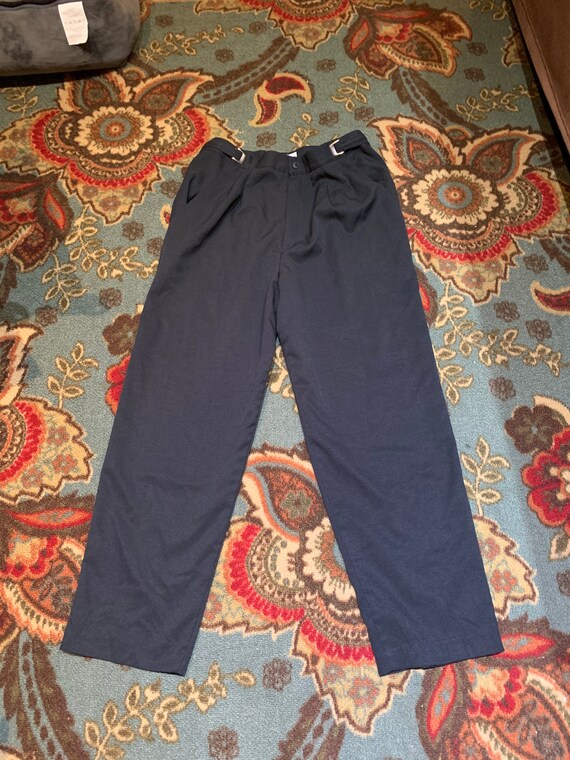 1980s Joan Walters Adjustable Black Slacks - image 1