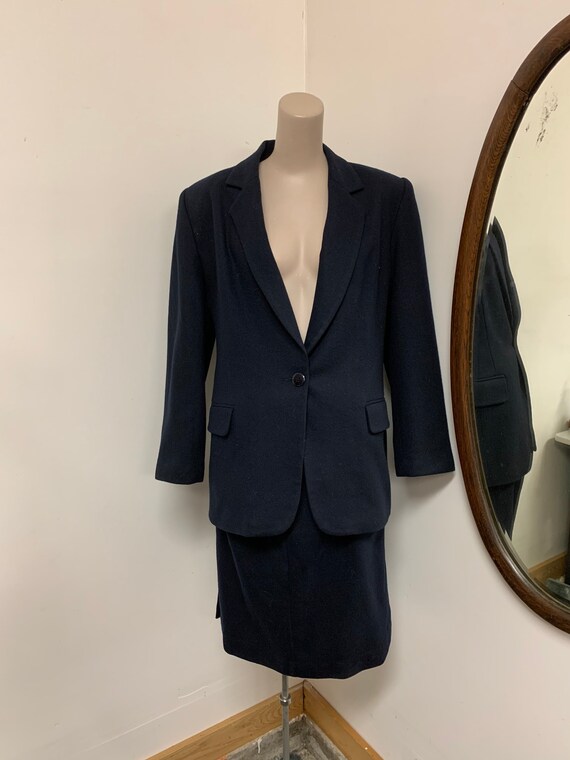 1970s Worthington Navy Suit With Pants 