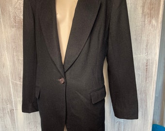 1980s Worthington Black Sport Coat Blazer