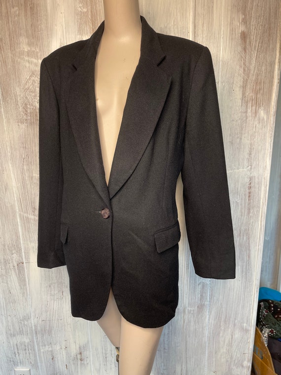 1980s Worthington Black Sport Coat Blazer