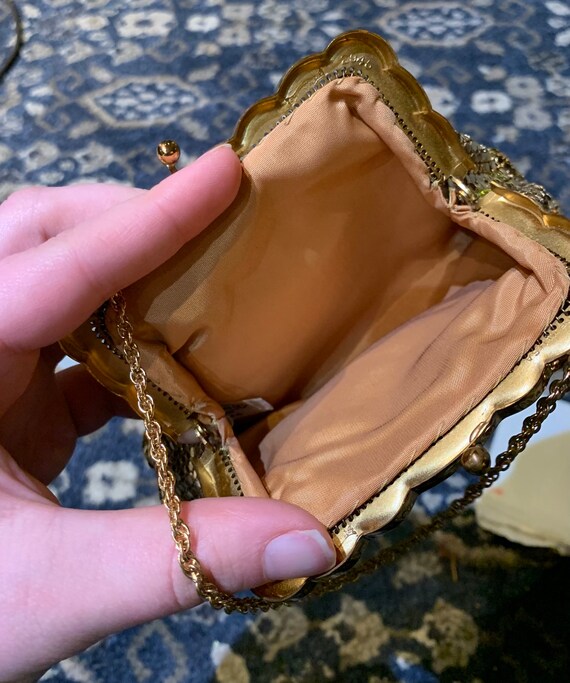 Vintage Whiting & Davis Co Mesh Bag with Box and … - image 8