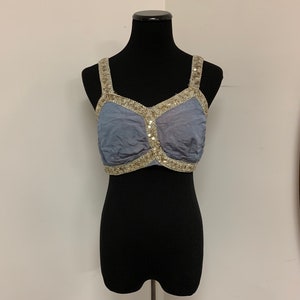 Antique 1940s Burlesque Bra Handmade image 1