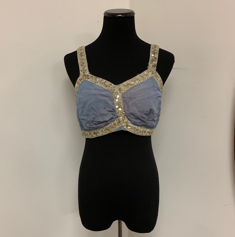 Antique 1940s Burlesque Bra Handmade image 1