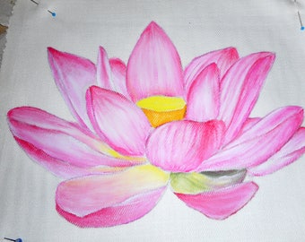 Fabric painting tutorial, how to paint on fabric, course to paint a flower, how to paint flowers, to learn fabric painting