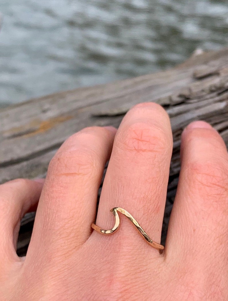 Sunset Wave Ring 14 kt gold fill.