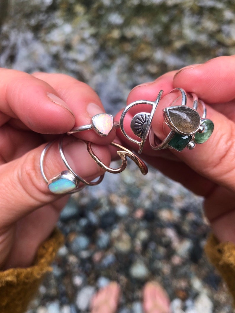 Sunset Wave Ring 14 kt gold fill.