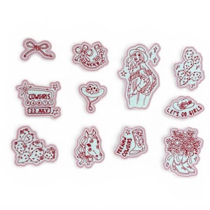 Embroidered Patch - Cowgirl Patch Set -  Western Patches - Handmade in Australia