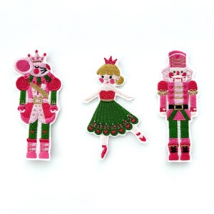 Embroidered Patch - Nutcracker Trio - Handmade in Australia - Iron On