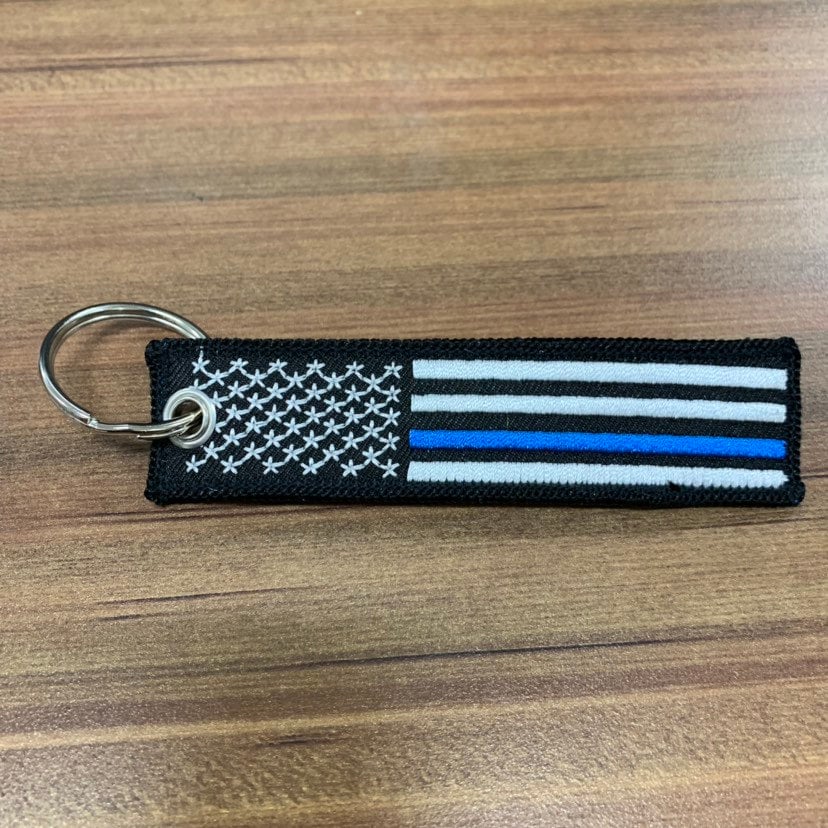 Thin blue line keychain Etsy