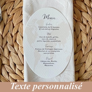 Carte menu Ovale pour Mariage Thème Destination/Voyage, décoration de table Mariage, Map monde, carte du monde