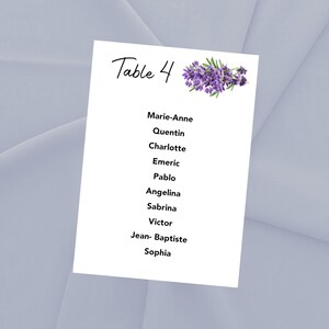 Plan de table Mariage provençal, brin de lavande, décoration Mariage champêtre, nature, bohème, mariage provençal, decoration de table