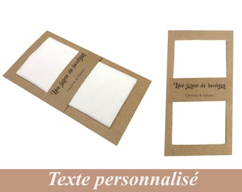 Zakdoek voor huwelijksceremonie, traan van geluk, landbruiloft, natuurlijk kraftpapier, ecologisch verantwoorde bruiloft