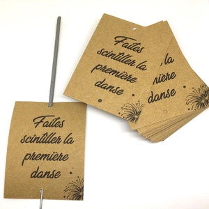 100 Étiquettes Pour Cierges Magiques Mariage - "Faites Scintiller L'Entrée" - Décoration Romantique