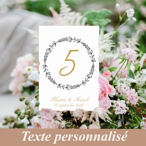 Numéro de table, Carte plan de table, or et noir, pour mariage, anniversaire, bapteme, communion, Décoration de table