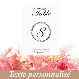 Plan de table personnalisé, Numéro de table style calligraphie, pour mariage, anniversaire, bapteme, communion, Décoration de table mariage